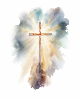 cross water color